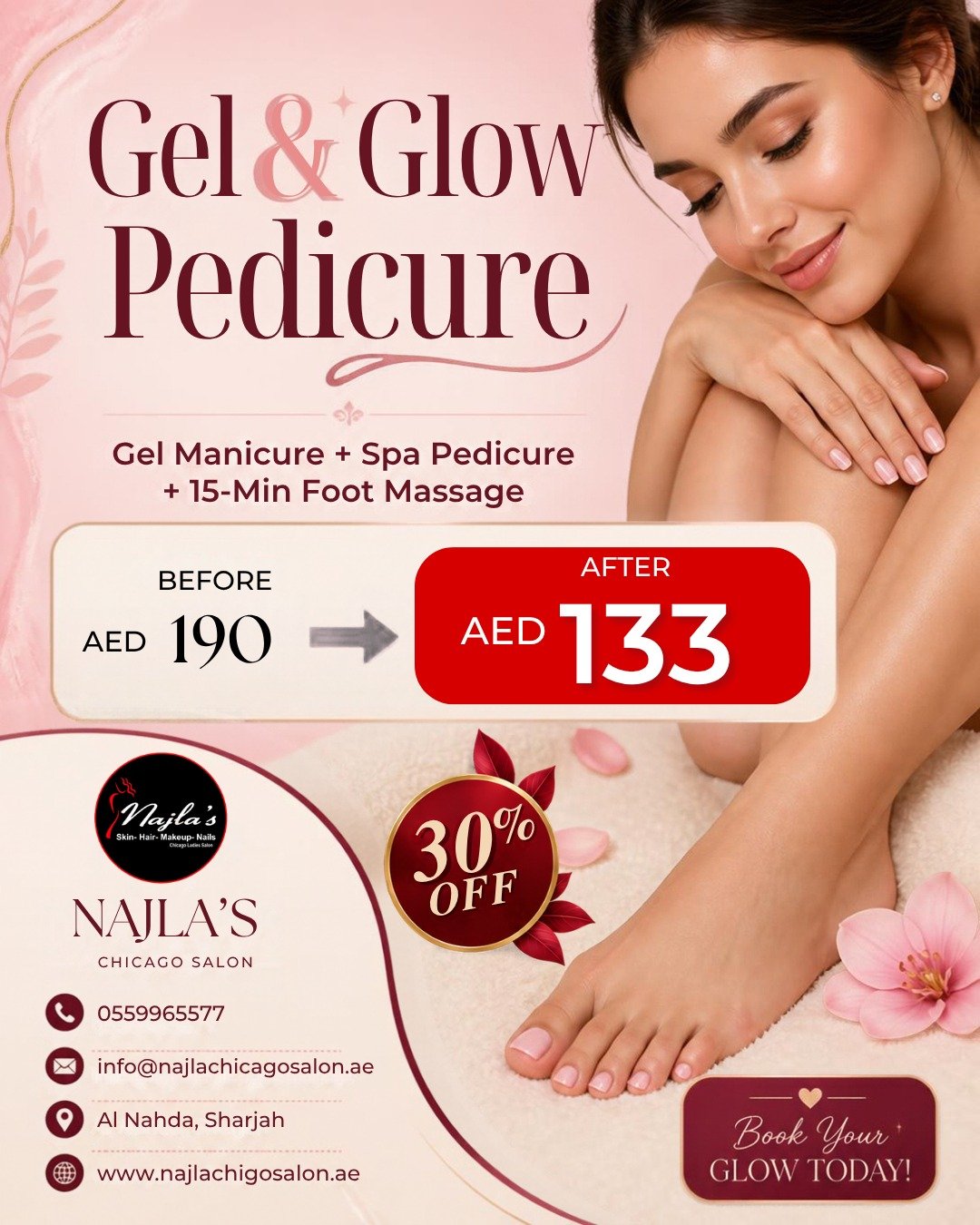 Gel and Glow Pedicure